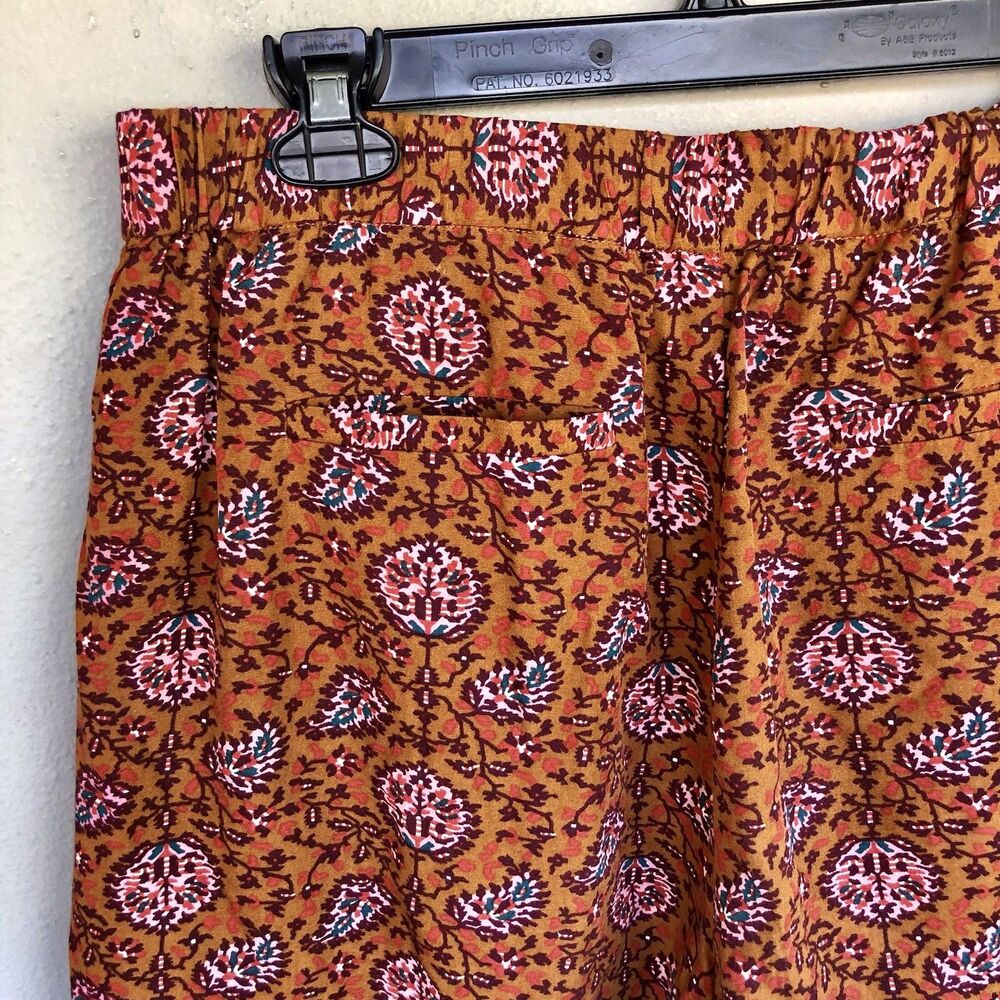 Madewell Shorts Women L Brown Pink Boho Print Pull On Beach Resort Coastal Beach - Picture 7 of 11